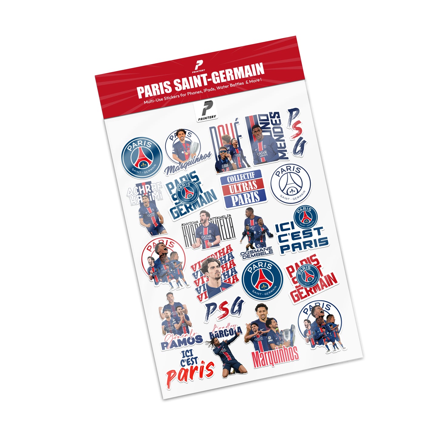 Paris Saint-Germain Multi Use Sticker Pack