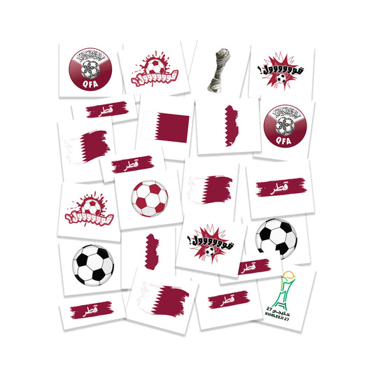Qatar Khaleeji Football Tattoo Pack