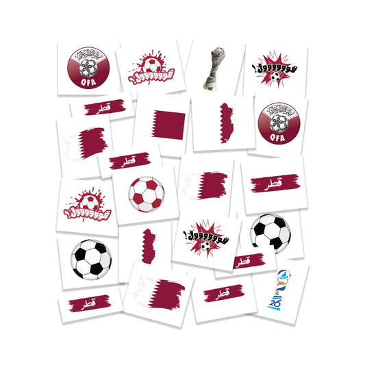 Qatar Khaleeji Football Tattoo Pack