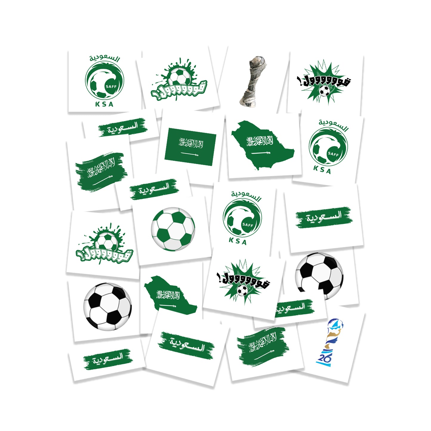 Saudi Khaleeji Football Tattoo Pack