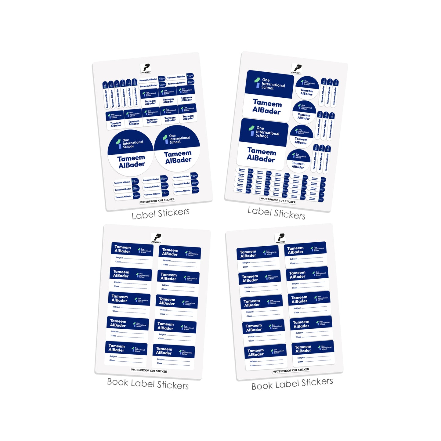 One International Customized School Labels