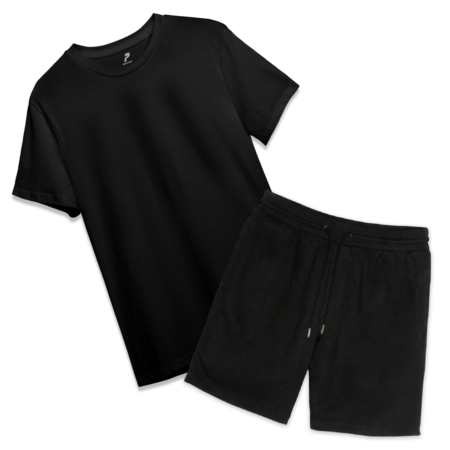 Black T-Shirt & Shorts Set