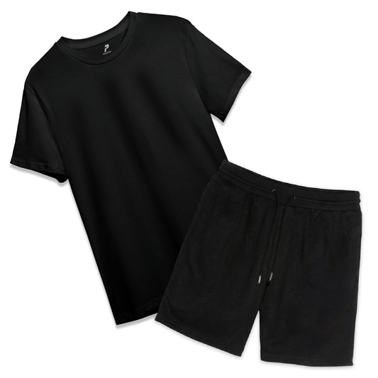 Black T-Shirt & Shorts Set
