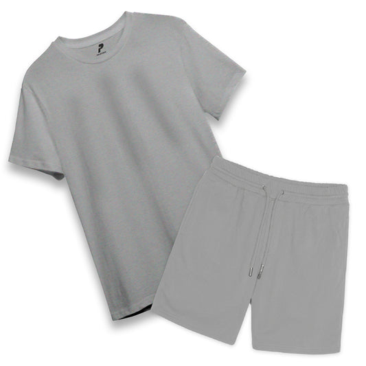 Gray T-Shirt & Shorts Set