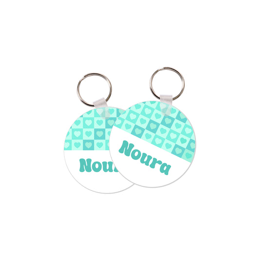 School Tags D154 - Mint Color Heart