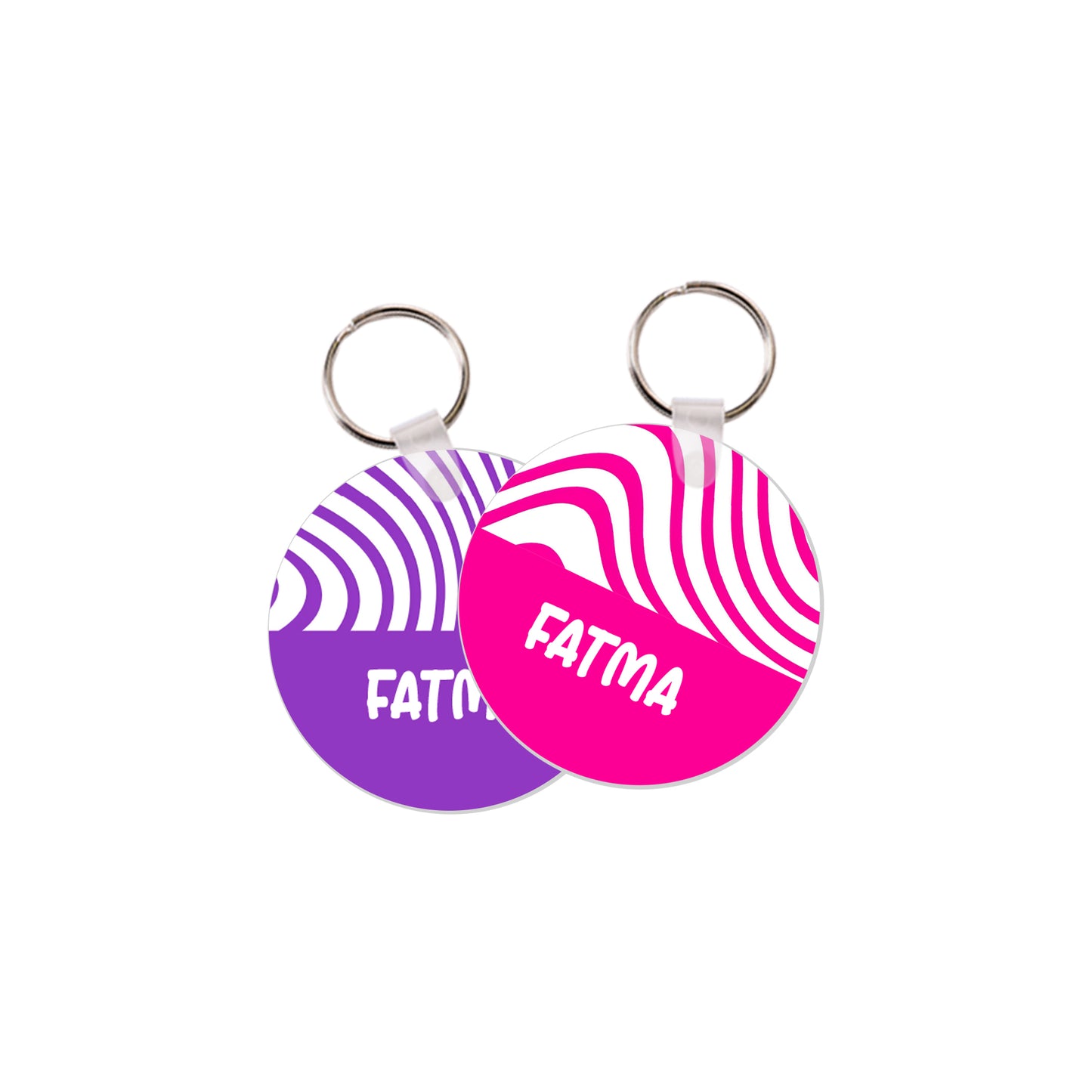 School Tags D145 - Bright Wave Pattern
