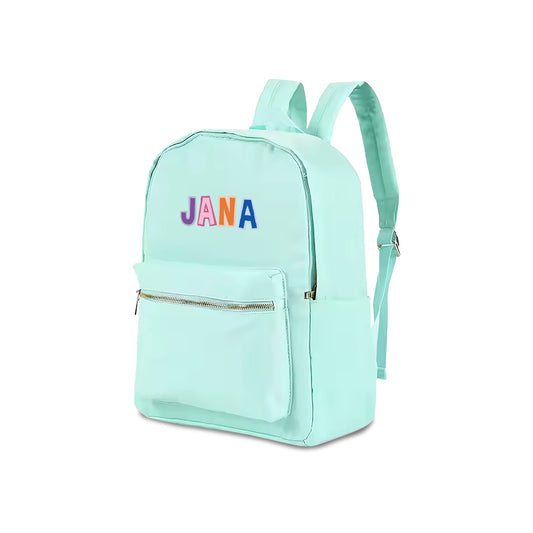 Mint Color School Backpack 2025 - Letter Design